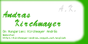 andras kirchmayer business card